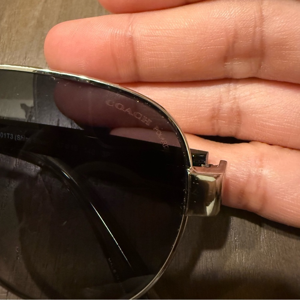 Coach Women's Polarized Aviator Sunglasses - Picture 9 of 10